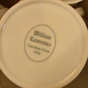 William Lawrence Fine Bone China White Coffee Tea Cup India lot of 21 mugs